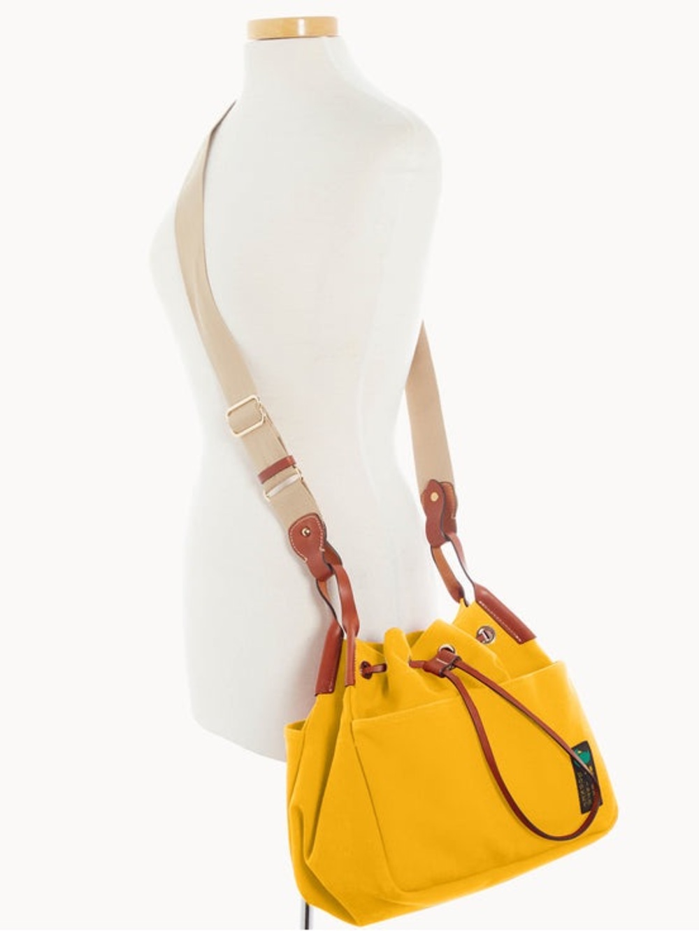 Dooney & Bourke Canvas Drawstring 25 Yellow